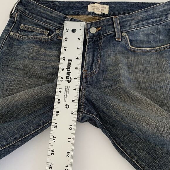 Vintage Abercrombie Fitch Jeans Women 8 Long Flare Dark Wash Premium Y2K 33x33 - Picture 8 of 11